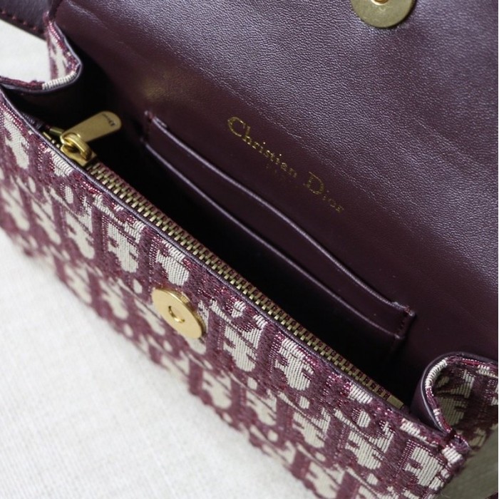 new D*or oblique saddle belt bag red