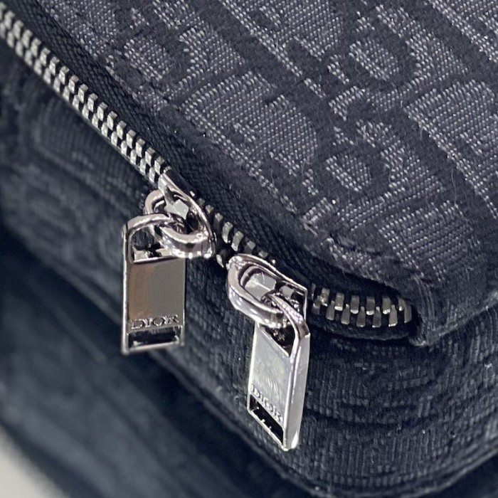 D*or pouch with strap black D*or oblique jacquard