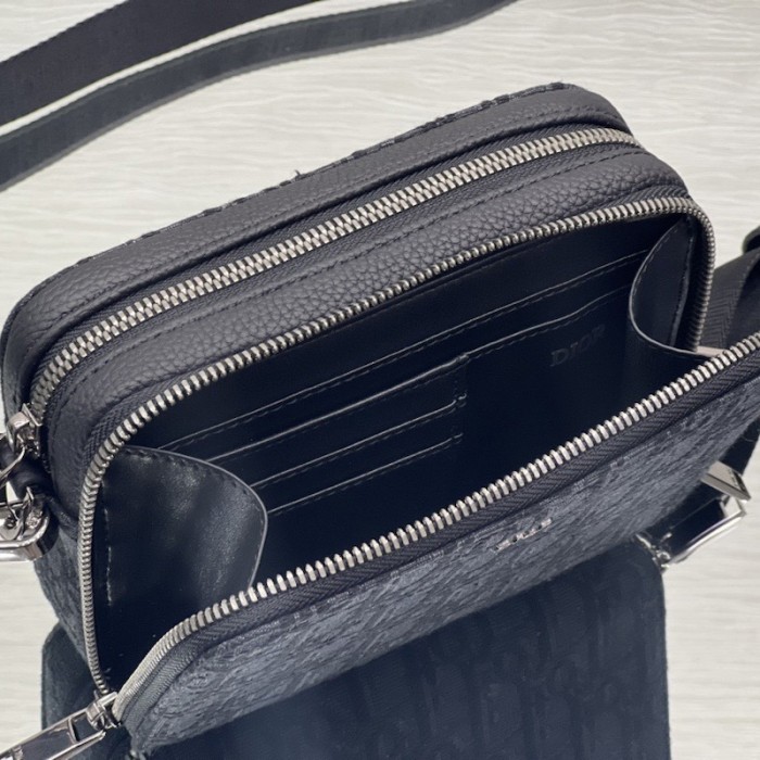 D*or pouch with strap black D*or oblique jacquard