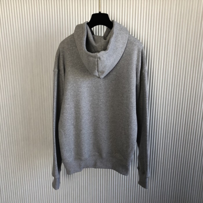 D*or relaxed-fit hooded sweatshirt gray organic cotton fleece