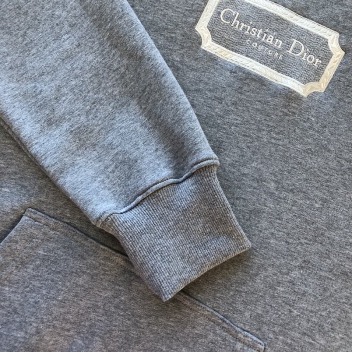 D*or relaxed-fit hooded sweatshirt gray organic cotton fleece