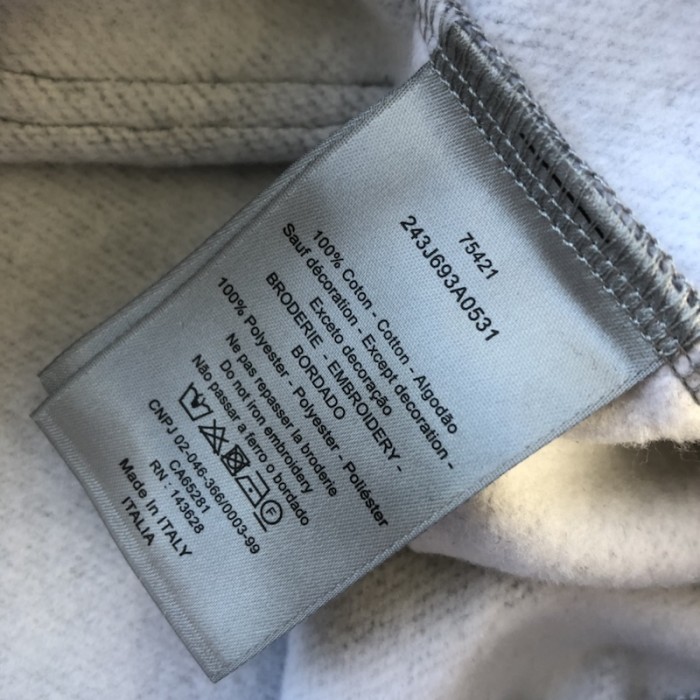 D*or relaxed-fit hooded sweatshirt gray organic cotton fleece