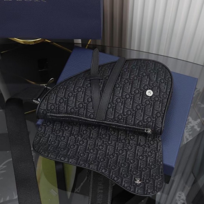 D*or saddle bag black D*or oblique jacquard