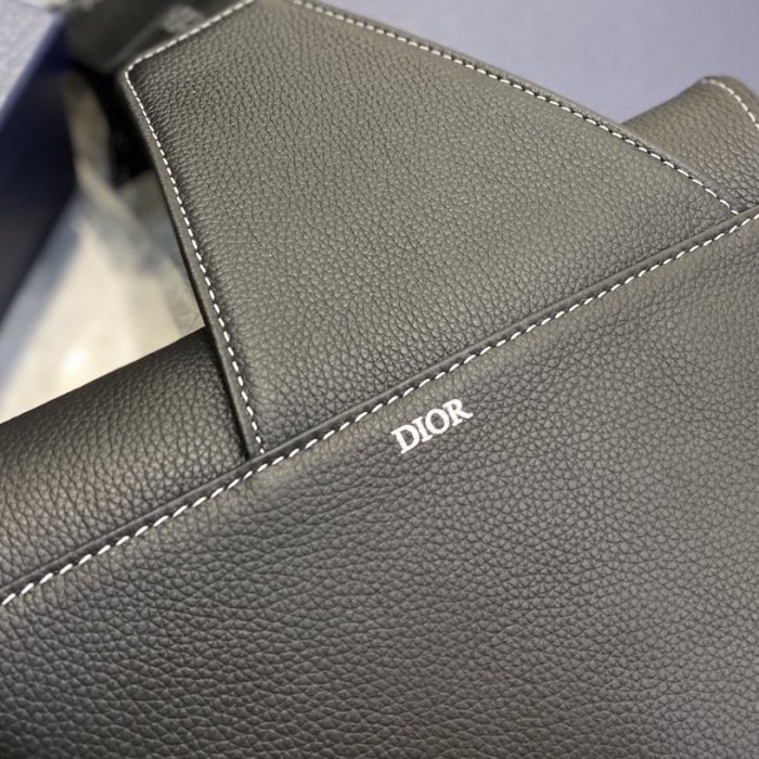 D*or saddle bag black grained calfskin with D*or and shawn signature