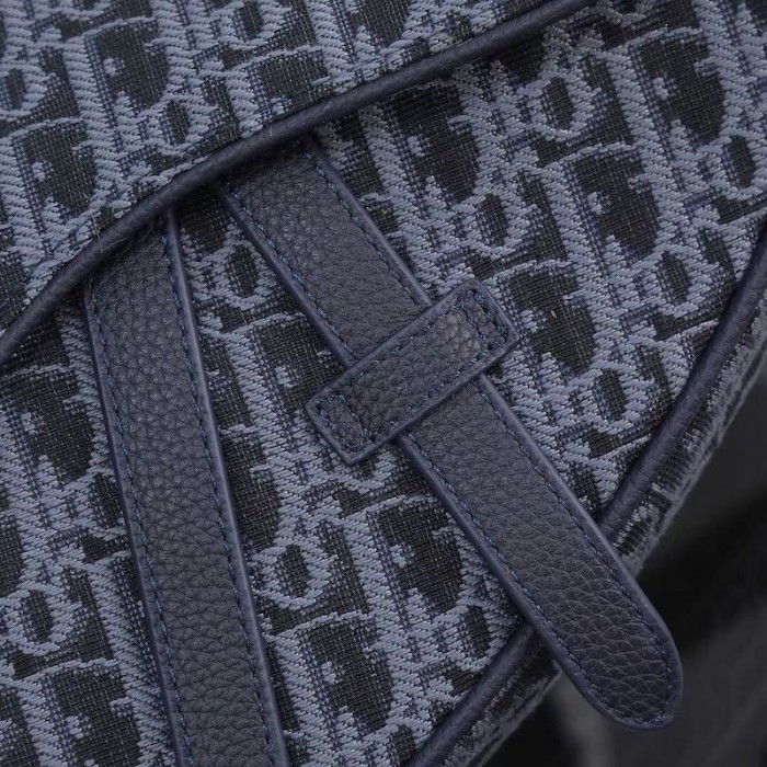 D*or saddle bag black and blue D*or oblique jacquard