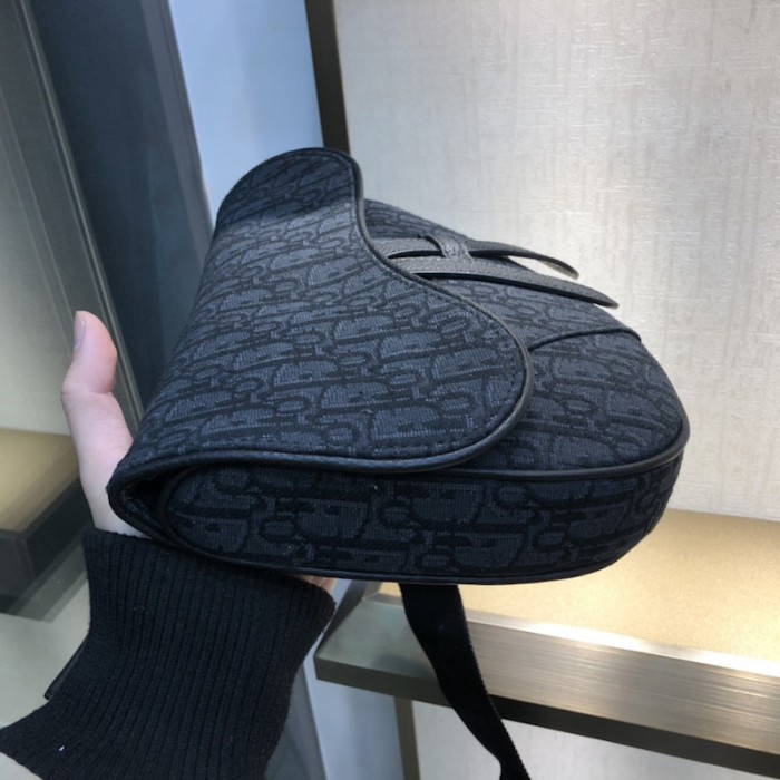 D*or saddle bag beige and black D*or oblique jacquard