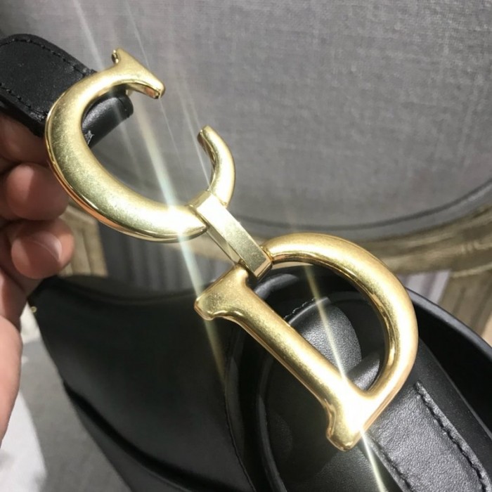 D*or saddle calfskin bag black