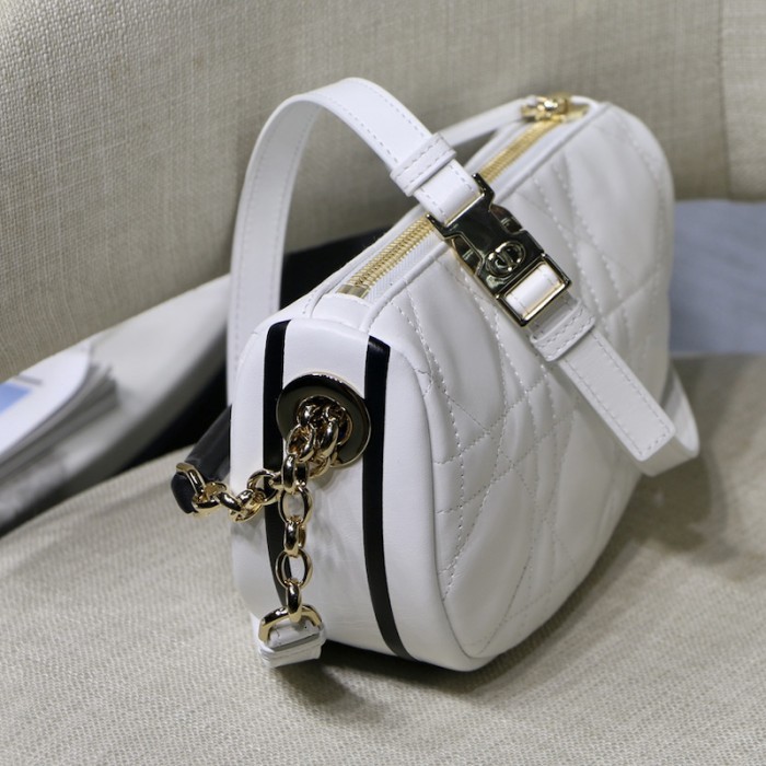 small D*or vibe hobo bag white