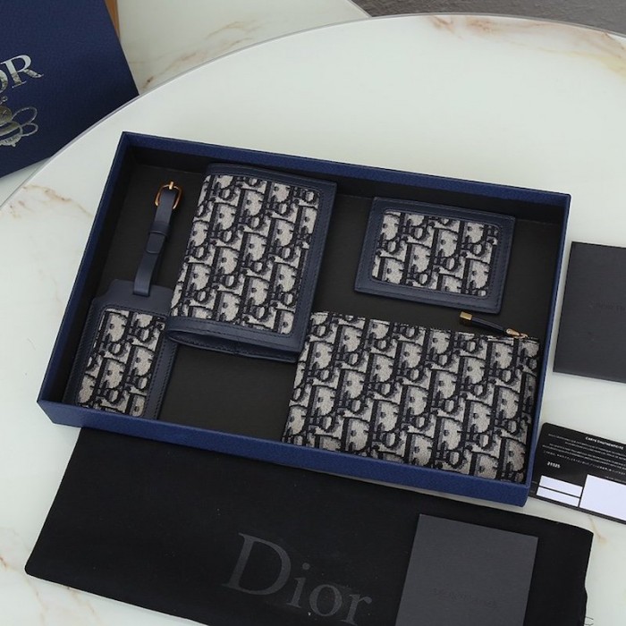 D*or travel travel kit blue D*or oblique jacquard