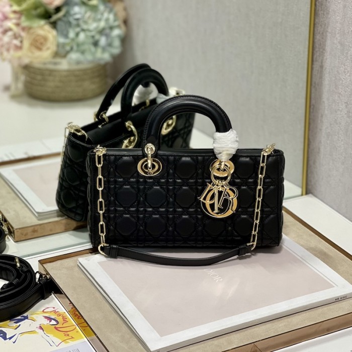 D*or lady d-joy bag black cannage lambskin