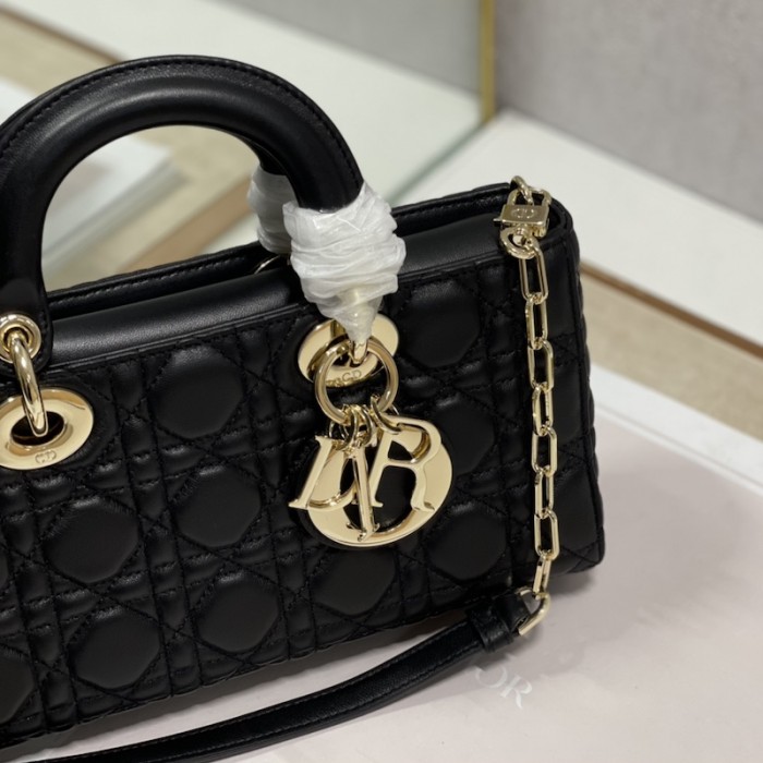 D*or lady d-joy bag black cannage lambskin