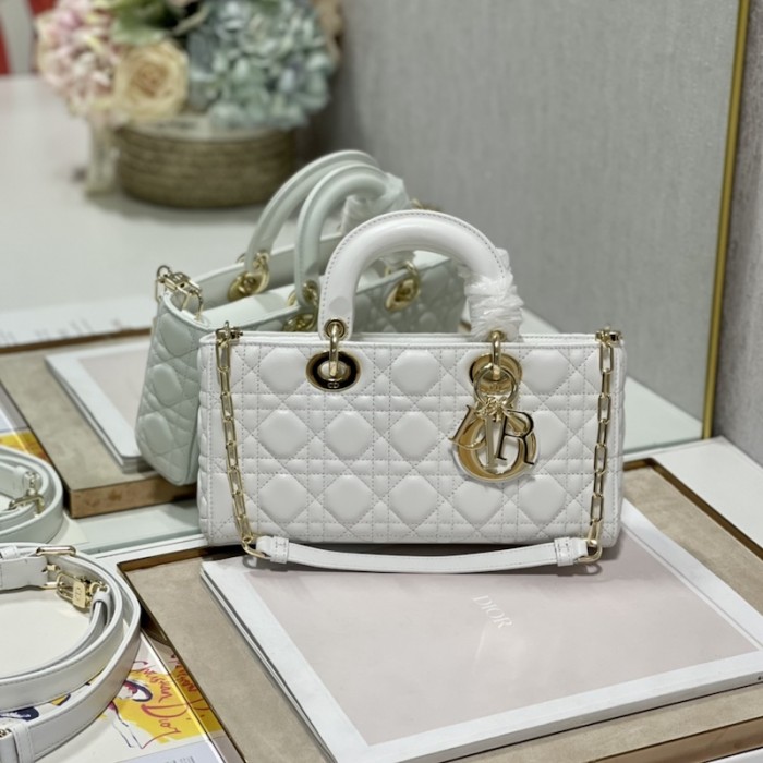 D*or lady d-joy bag white cannage lambskin