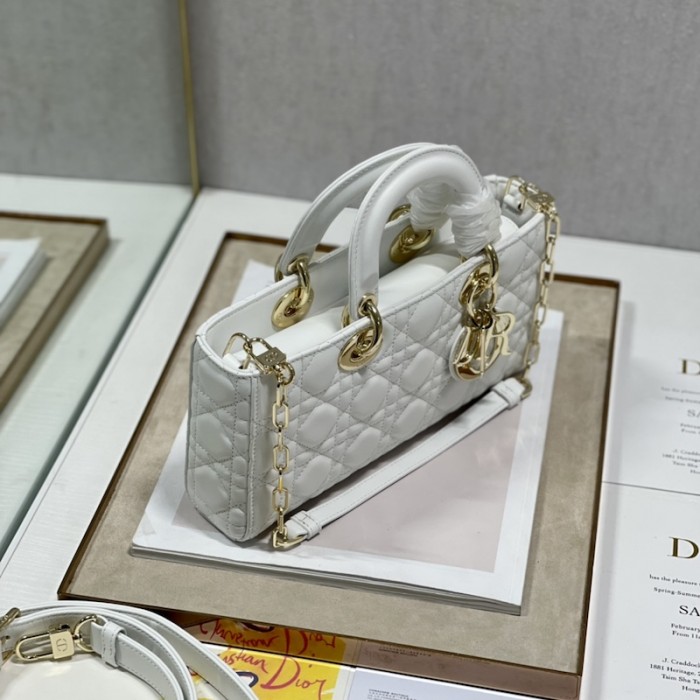 D*or lady d-joy bag white cannage lambskin