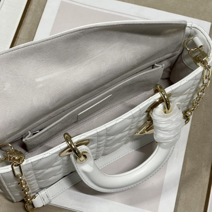 D*or lady d-joy bag white cannage lambskin