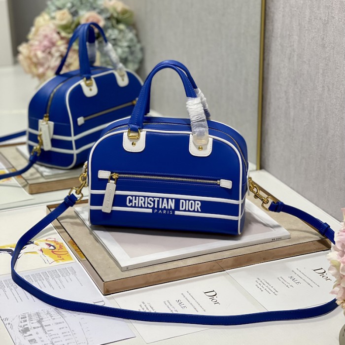 small D*or vibe zip bowling bag blue