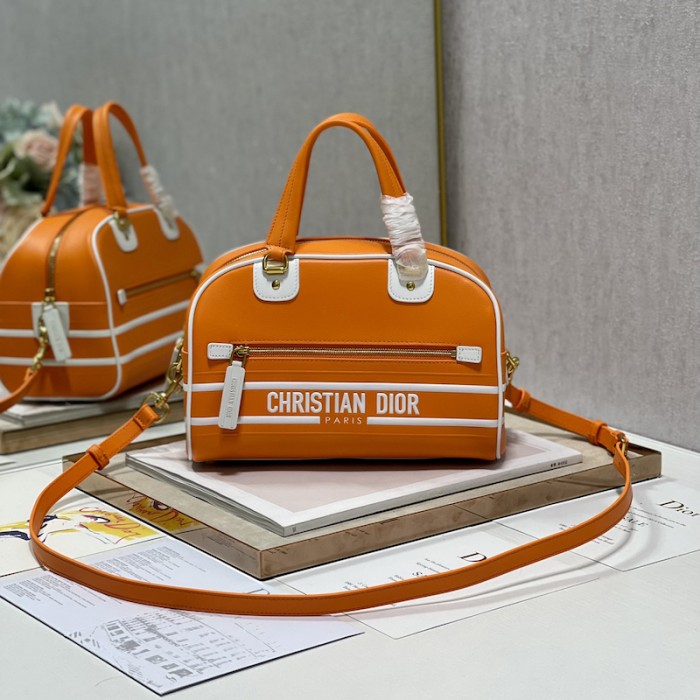 small D*or vibe zip bowling bag orange