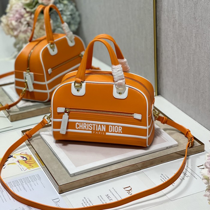 small D*or vibe zip bowling bag orange