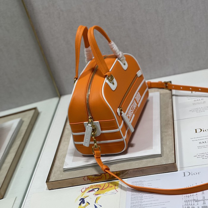 small D*or vibe zip bowling bag orange