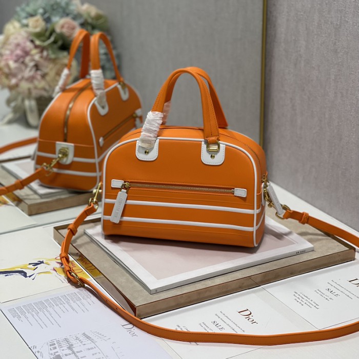 small D*or vibe zip bowling bag orange