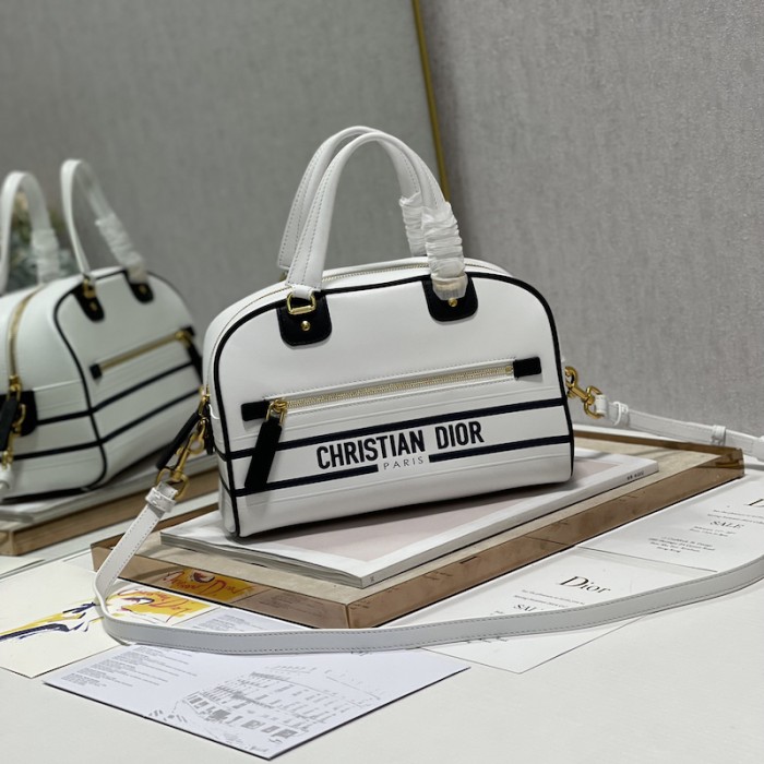 small D*or vibe zip bowling bag white