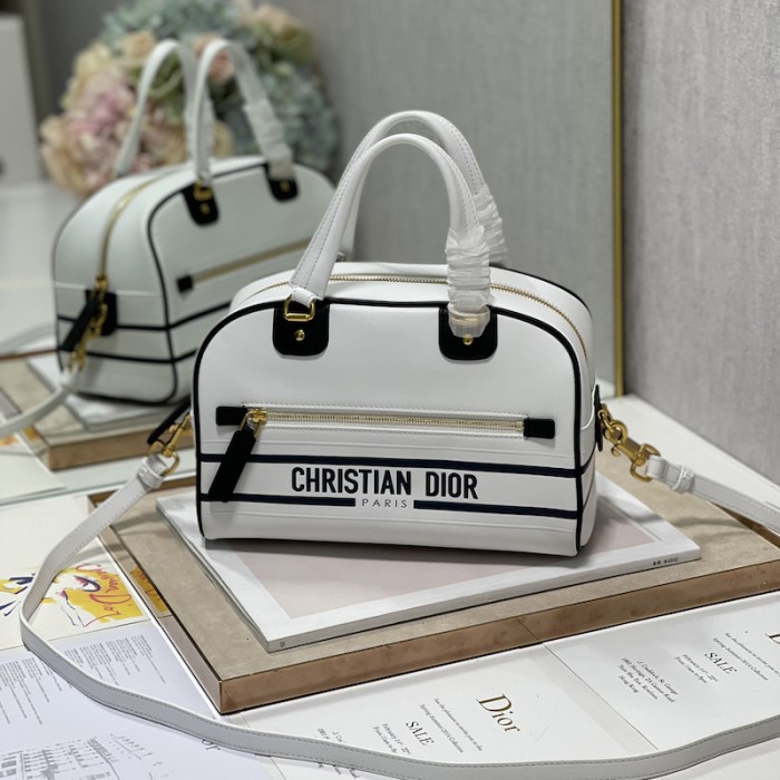 small D*or vibe zip bowling bag white