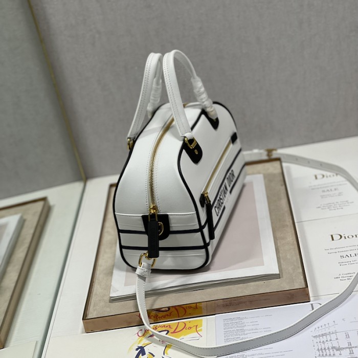 small D*or vibe zip bowling bag white