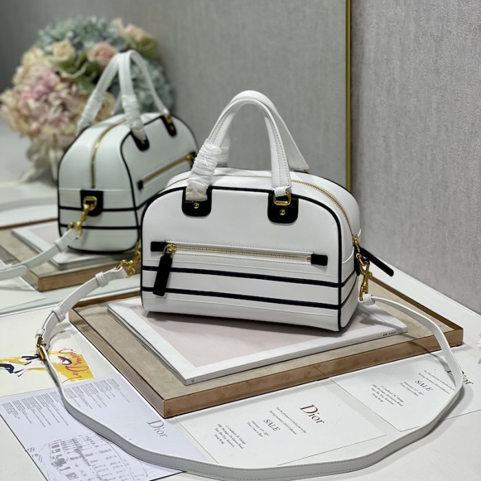small D*or vibe zip bowling bag white