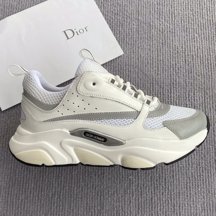D*or b22 sneaker in technical knit and cream calfskin
