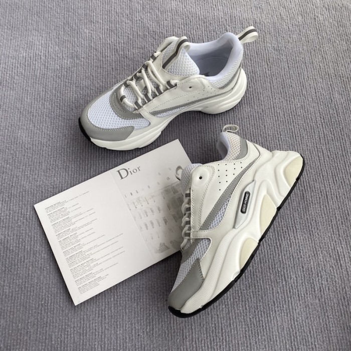 D*or b22 sneaker in technical knit and cream calfskin