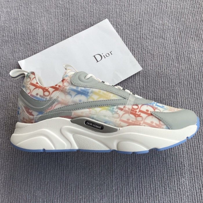 D*or b22 sneaker in technical knit and multicolor calfskin