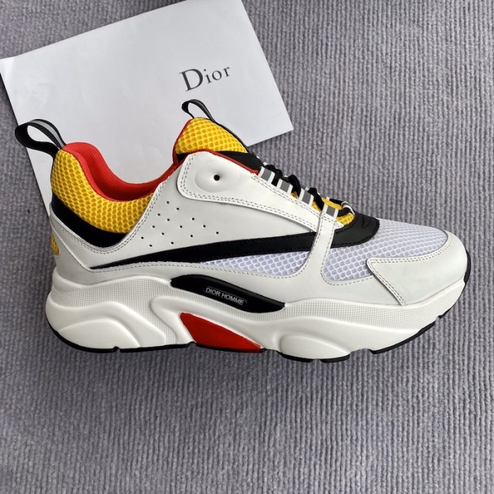 D*or b22 sneaker in technical knit and ivory calfskin