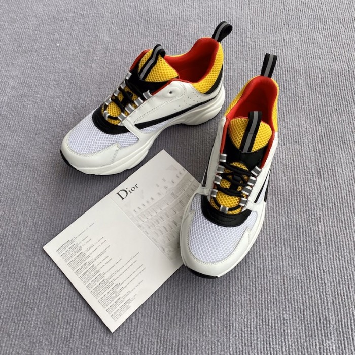 D*or b22 sneaker in technical knit and ivory calfskin