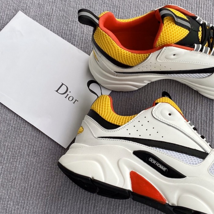 D*or b22 sneaker in technical knit and ivory calfskin