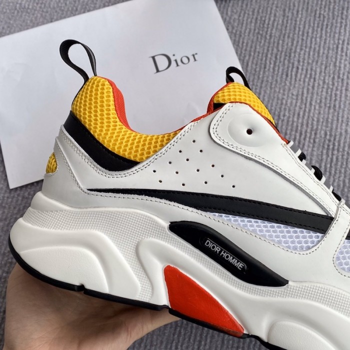 D*or b22 sneaker in technical knit and ivory calfskin