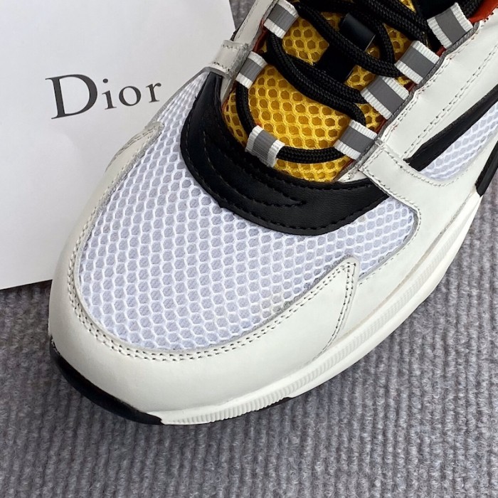 D*or b22 sneaker in technical knit and ivory calfskin