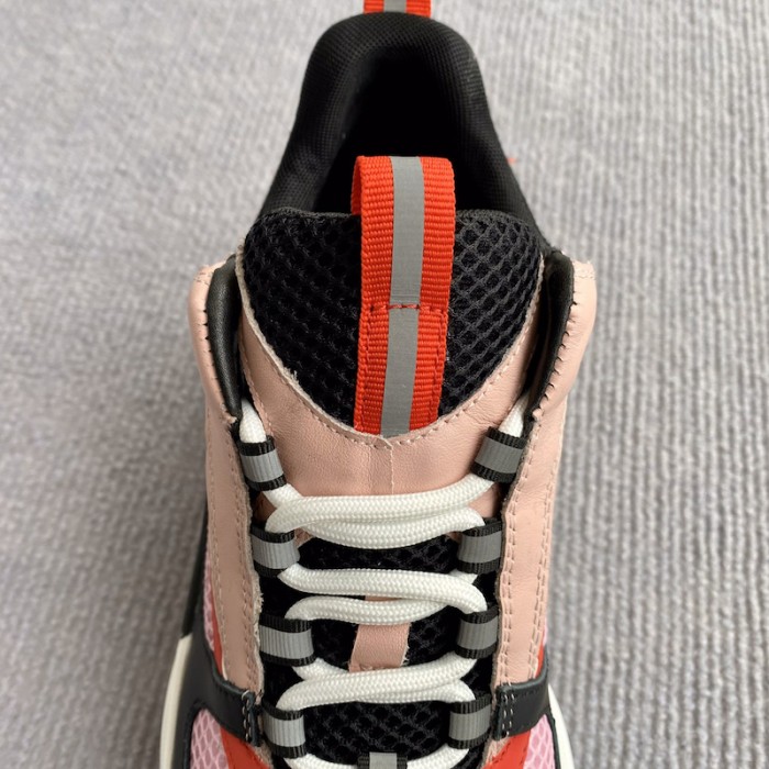 D*or b22 sneaker in technical knit and pink calfskin