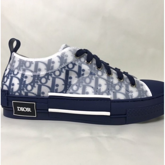 D*or b23 low logo oblique blue