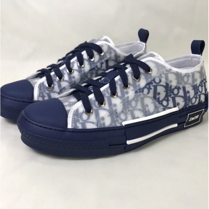 D*or b23 low logo oblique blue