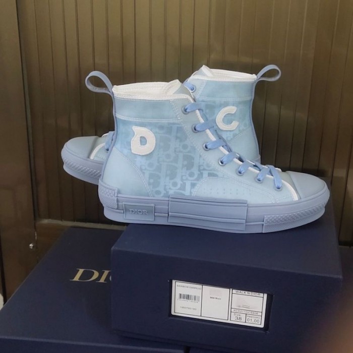 D*or b23 high top logo oblique light blue