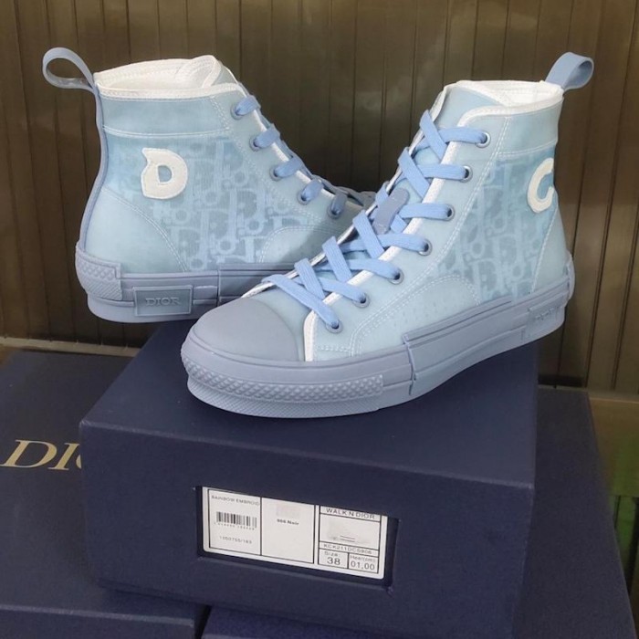 D*or b23 high top logo oblique light blue