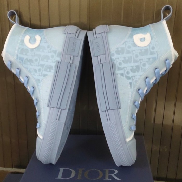 D*or b23 high top logo oblique light blue