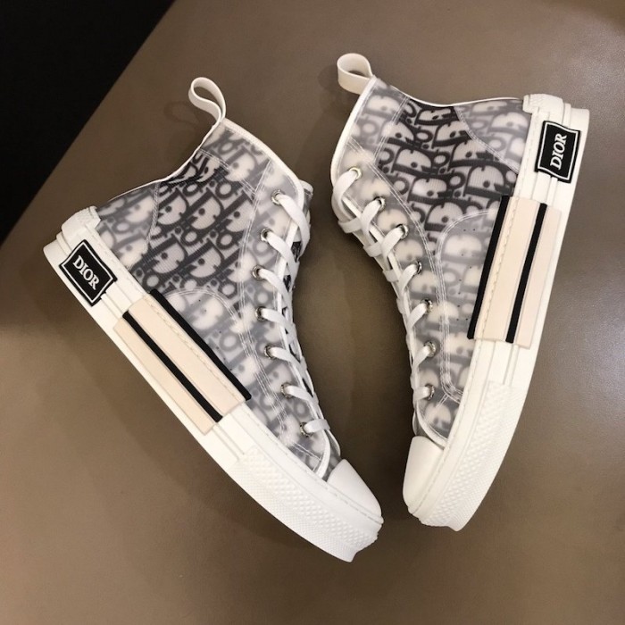 D*or b23 high top logo oblique white