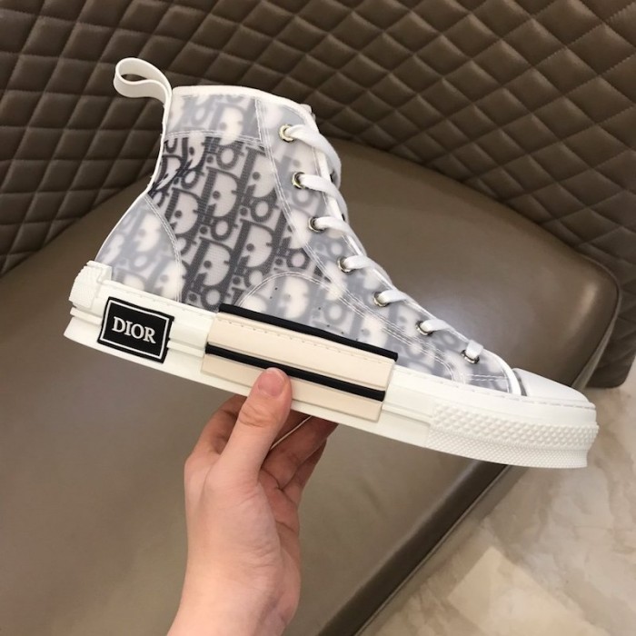 D*or b23 high top logo oblique white