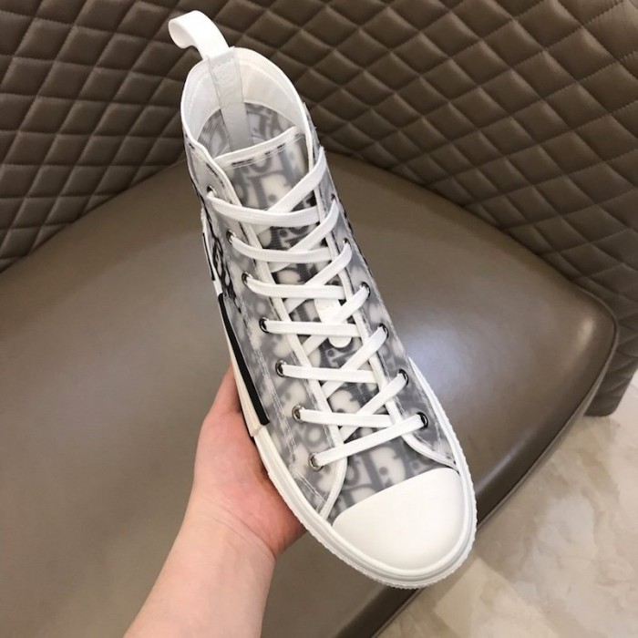 D*or b23 high top logo oblique white