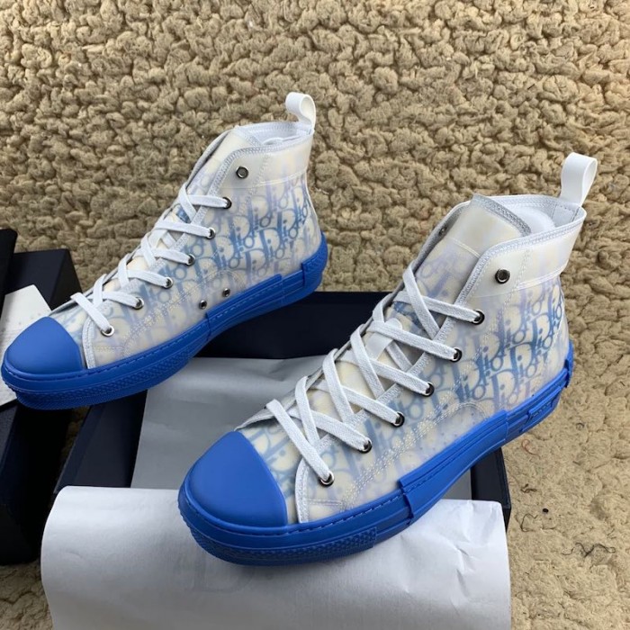 D*or b23 high top logo oblique gradient blue
