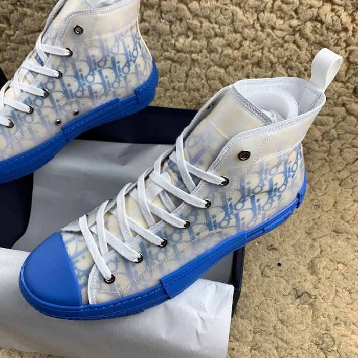 D*or b23 high top logo oblique gradient blue