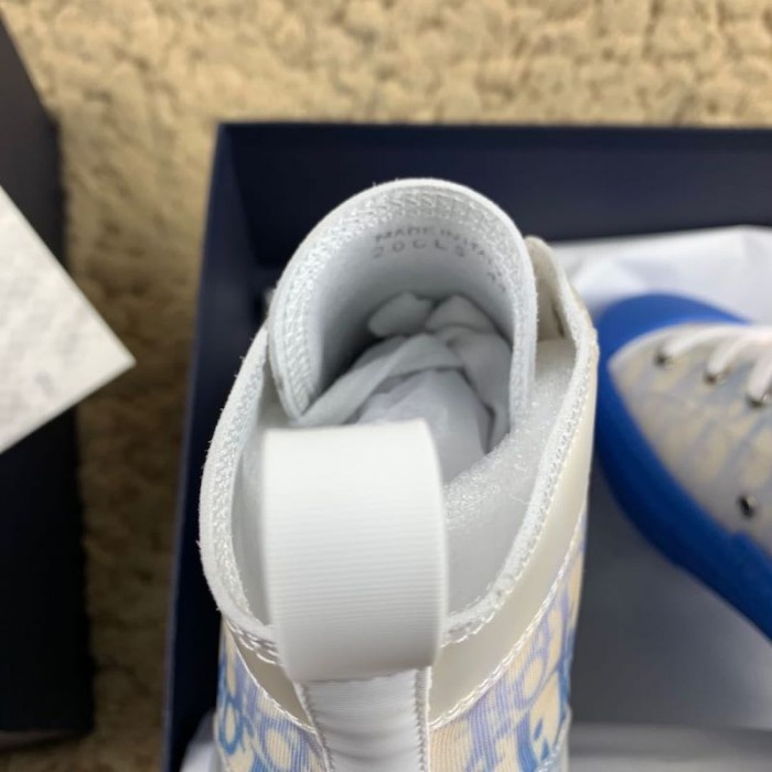 D*or b23 high top logo oblique gradient blue