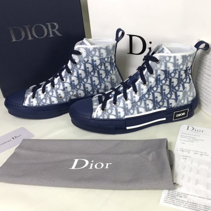 D*or b23 high top logo oblique blue