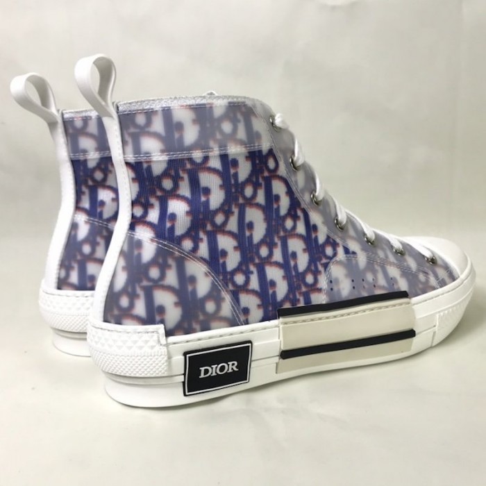 D*or b23 high top logo oblique blue & red