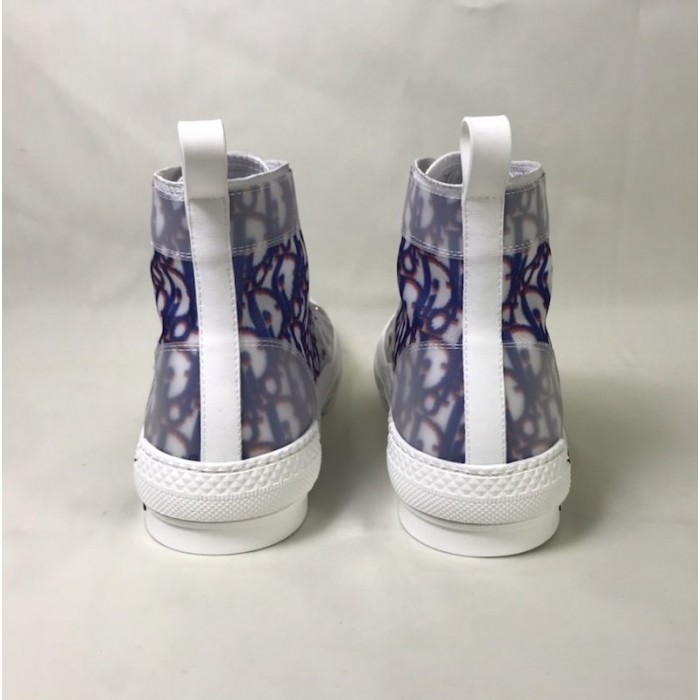 D*or b23 high top logo oblique blue & red